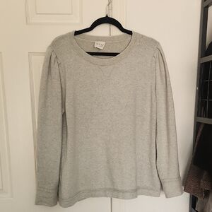 Wrap London Light Blue Scoop Neck Pleated Shoulder Cashmere Blend Sweater UK 16